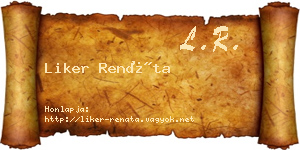 Liker Renáta névjegykártya